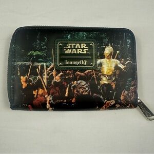 Loungefly Star Wars Scenes Return Of The Jedi Zip Around Wallet NWOT Disney Gift